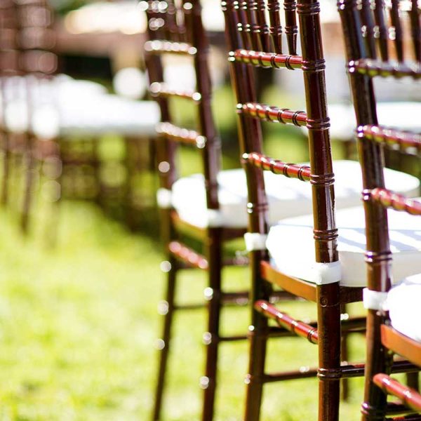 Espresso Chiavari chair rentals for wedding ceremony from Niche Event Rentals | Set Free Photography